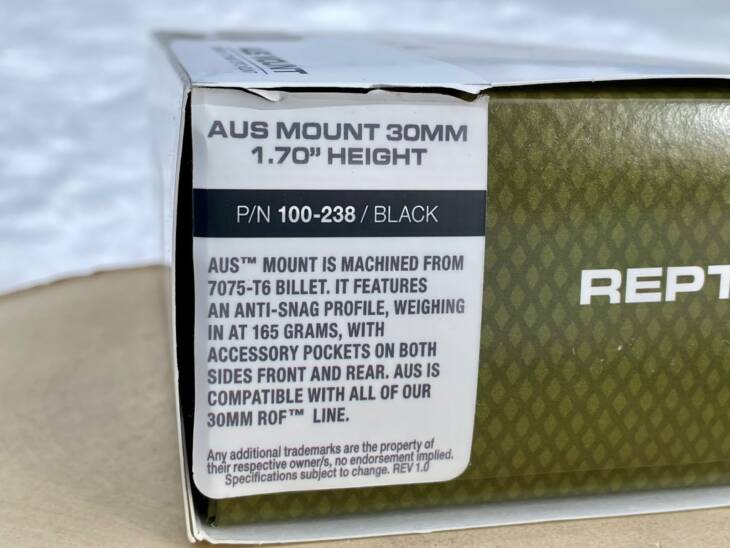 Reptilia AUS Mount 30mm 1.7” Height - Black - Used