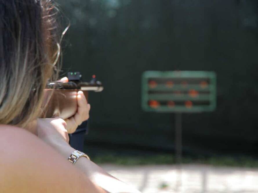 Woman Using Red Dot Optics