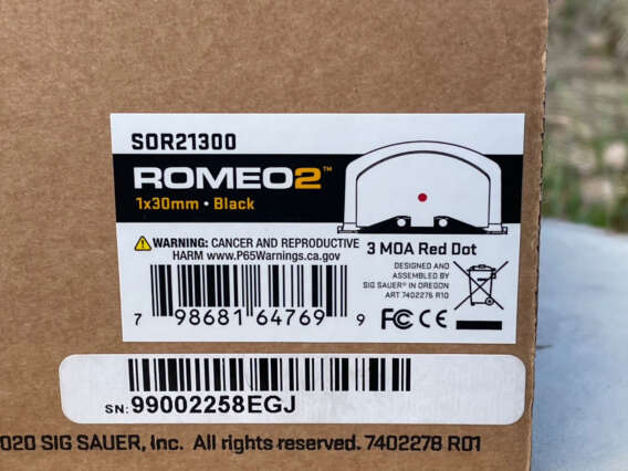 Sig Sauer Romeo2 3 MOA - Like New In Box