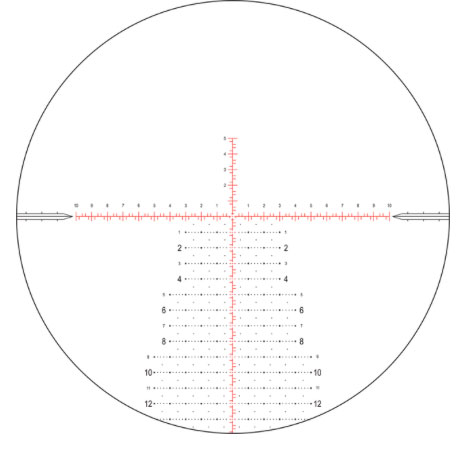 Nightforce NX8 2.5-20x50 F1 Illuminated MIL-XT reticle