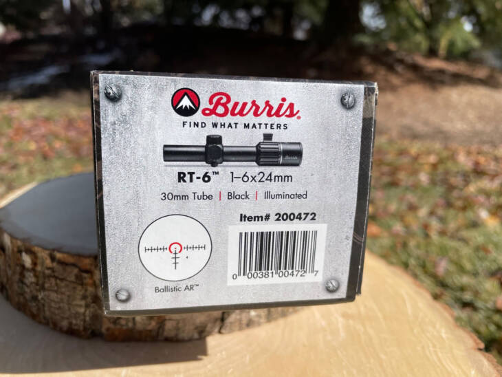 Burris RT-6 1-6x24 box - Like New