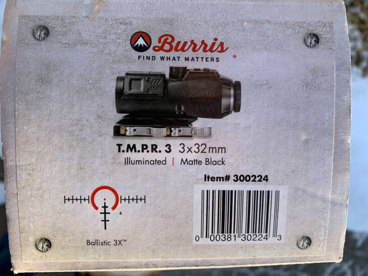 Burris T.M.P.R Prism Sight 3x box