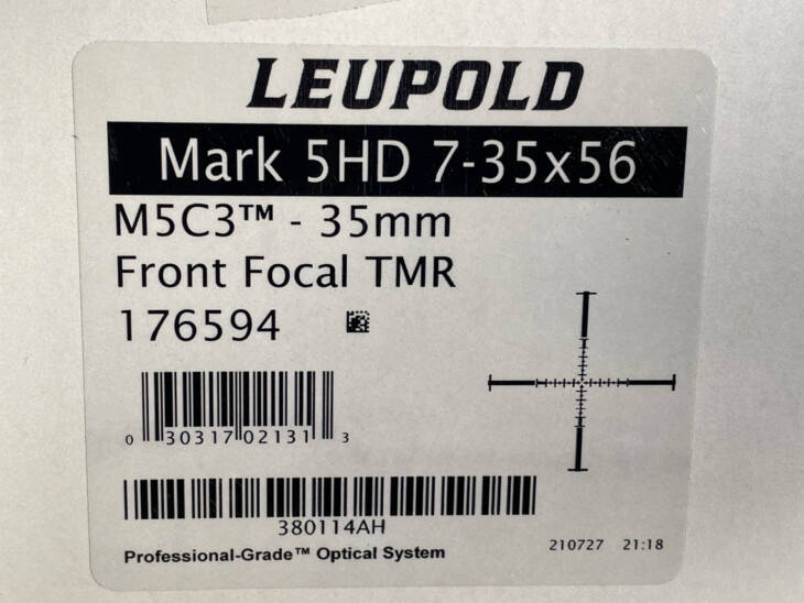 Leupold Mark 5HD 7-35x56 TMR - Lightly Used