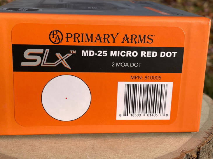 Primary Arms SLX MD-25 Micro Red Dot - Lightly Used