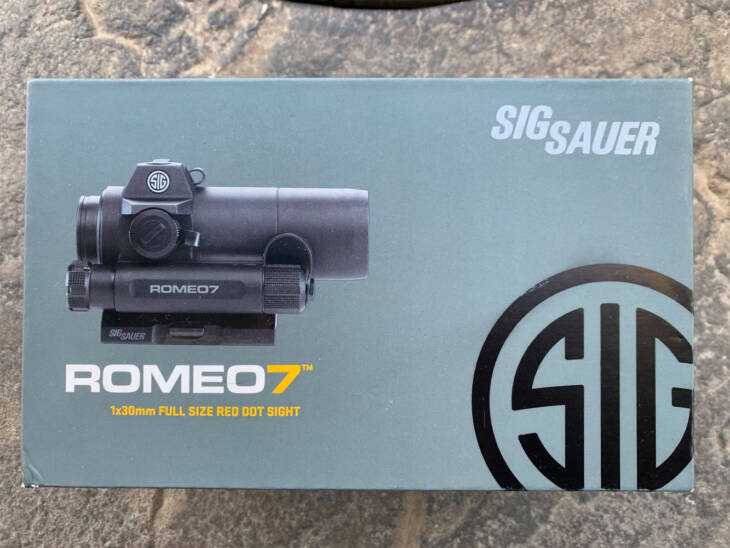 Sig Sauer Romeo 7 Red Dot Sight box