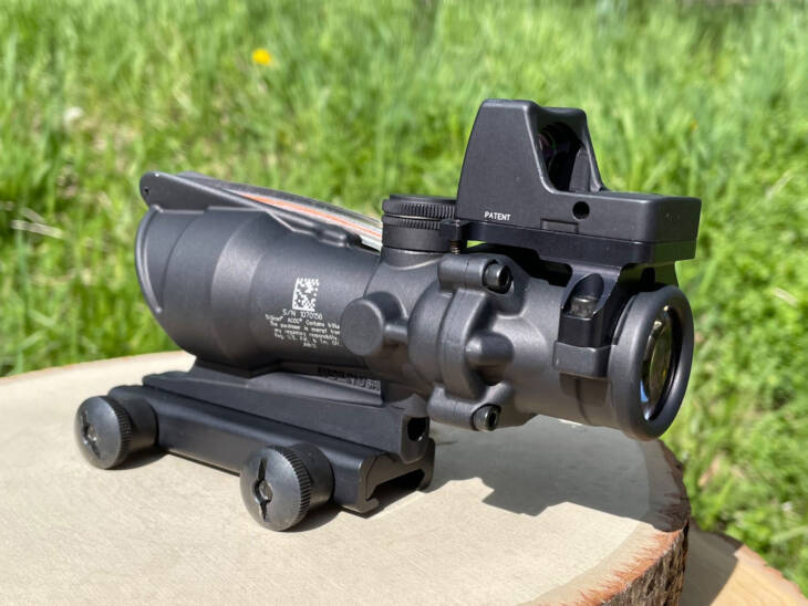 Trijicon ACOG 4x32 Red Chevron w/ 3.25 MOA RMR - Like New In Box