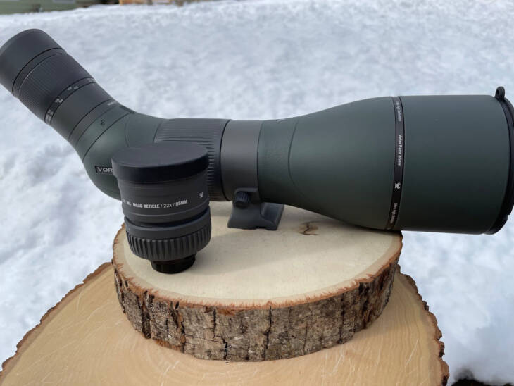 Vortex Razor HD 27-60x85 (Angled) Spotting Scope w/ extra 22x MRAD Reticle Eyepiece