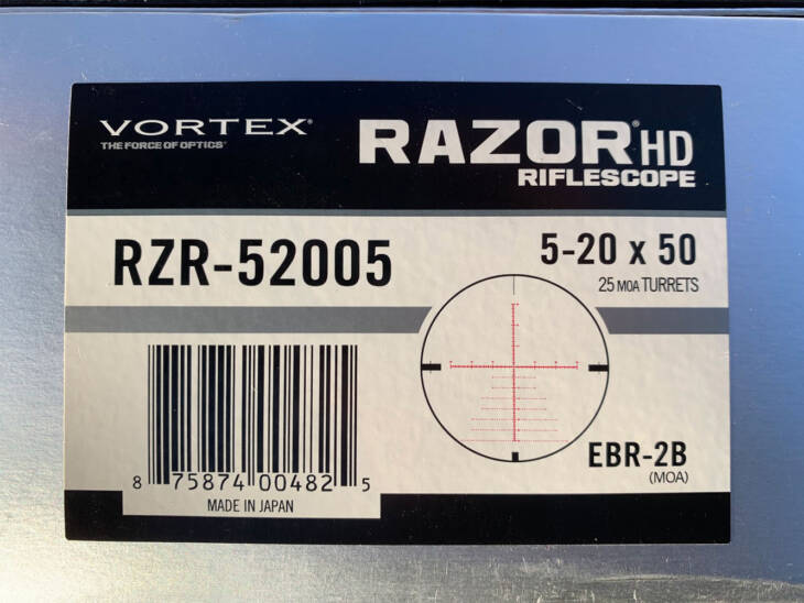 Vortex Razor HD 5-20x50 box