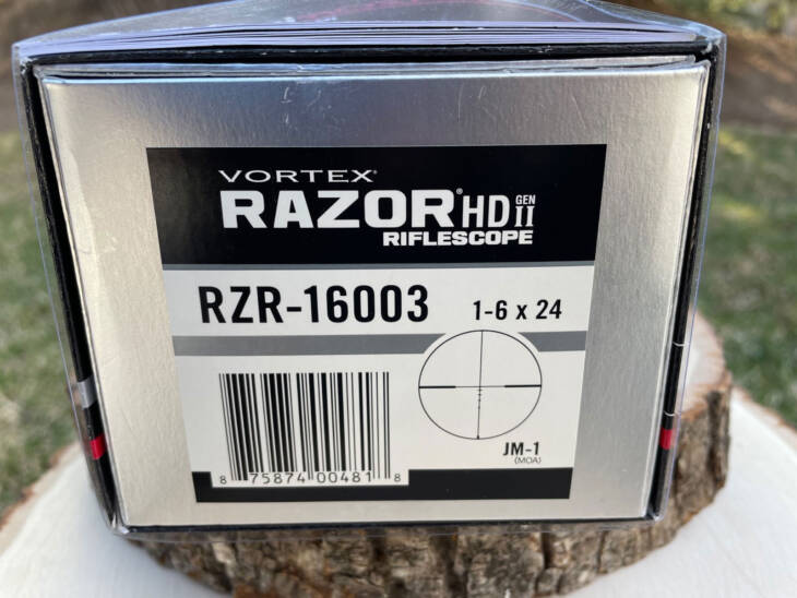 Vortex Razor HD Gen II 1-6x24 (Non-E) JM-1 box