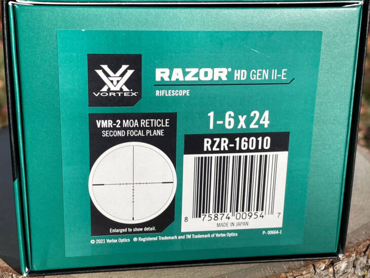 Vortex Razor HD Gen II-E 1-6x24 MOA - Lightly Used