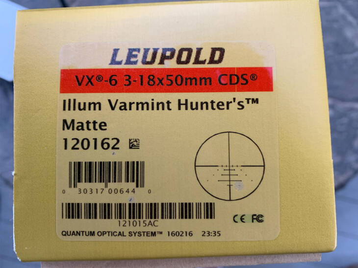 Leupold VX-6 3-18x50 CDS Box