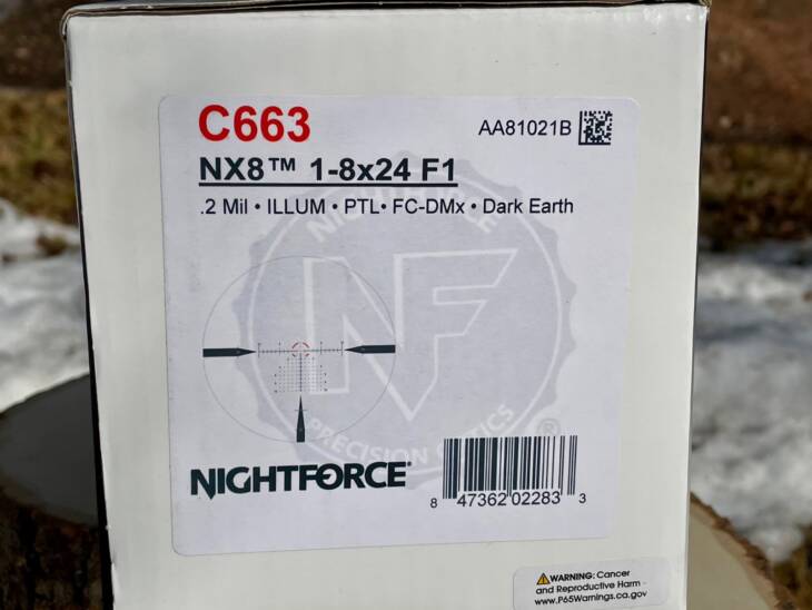 Nightforce NX8 1-8x24 FC-DMx FDE C663 - Lightly Used